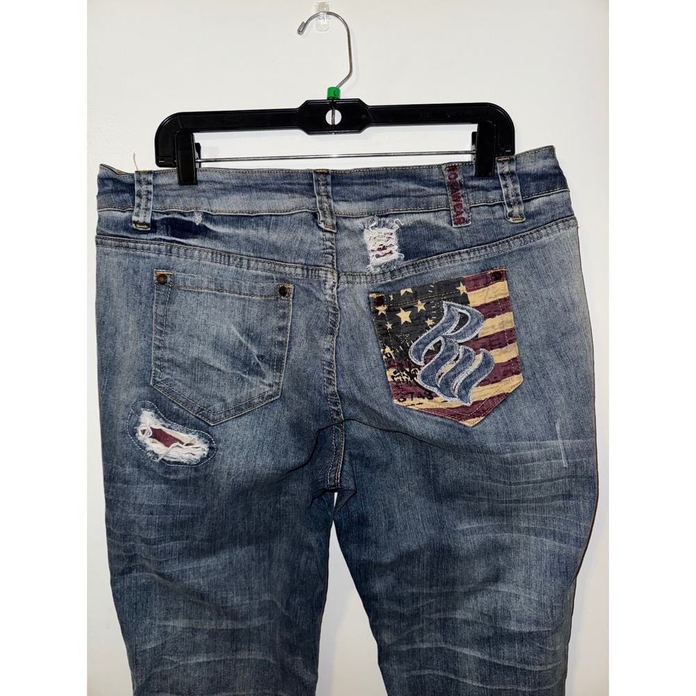 Y2K Vintage Rocawear Women's Capris Jeans Distressed Ripped Jeans - Picture 7 of 7